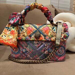 Kurt Geiger Bright Orange Pink Purple Shoulder Bag